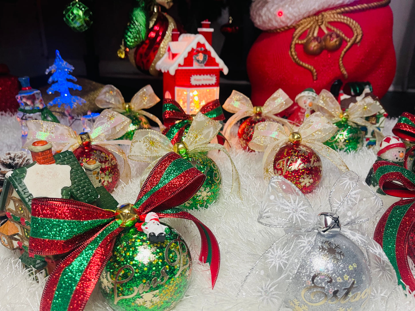 Green Christmas ornaments 🎄