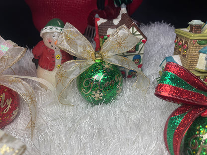 Green Christmas ornaments 🎄